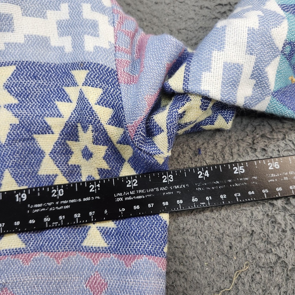 Vintage Judy Knapp Blazer Womens Medium Multicolor Southwestern Geometric Cotton - Picture 3 of 6